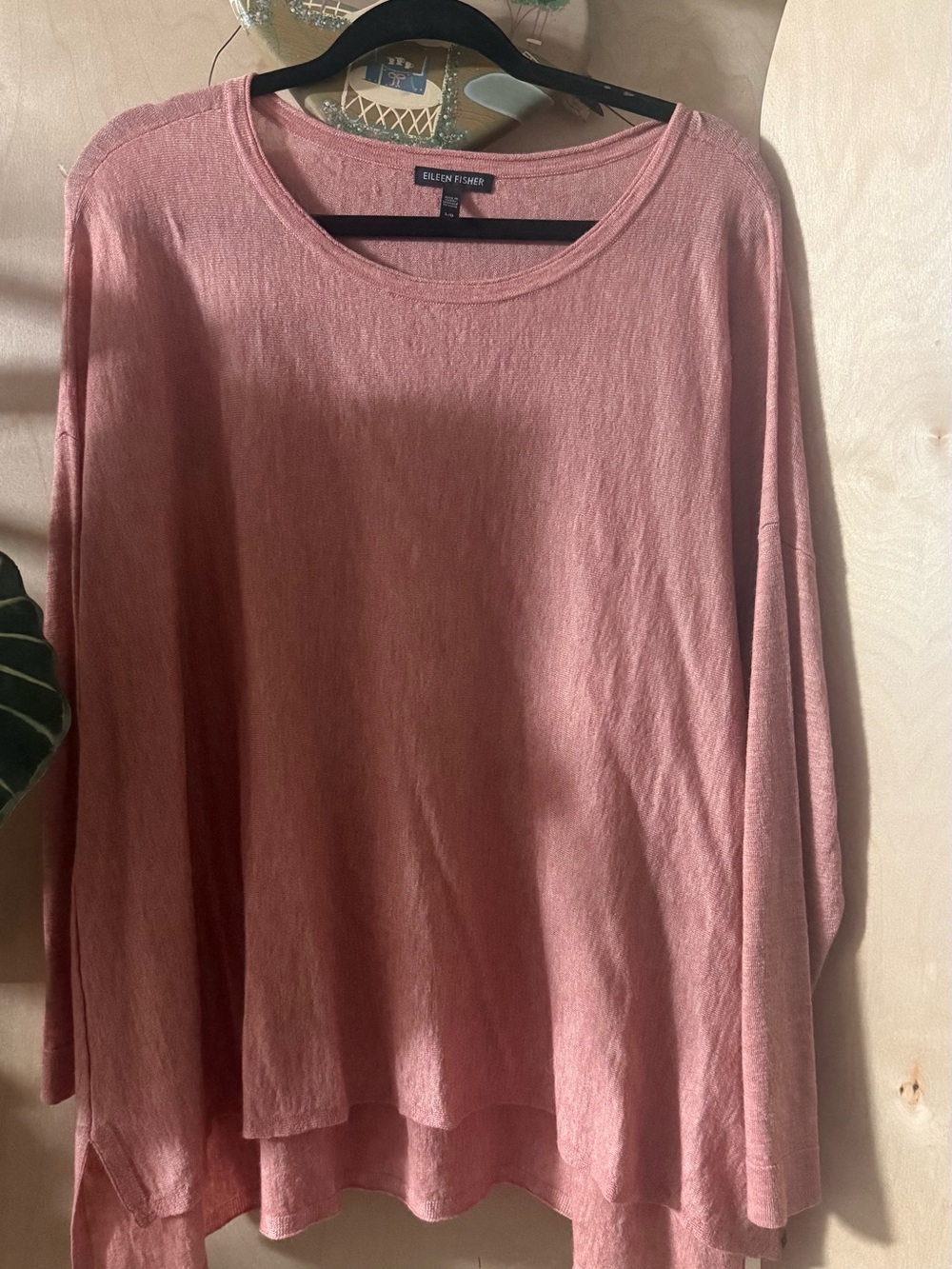 Eileen Fisher Relaxed Crewneck Long-Sleeve Top